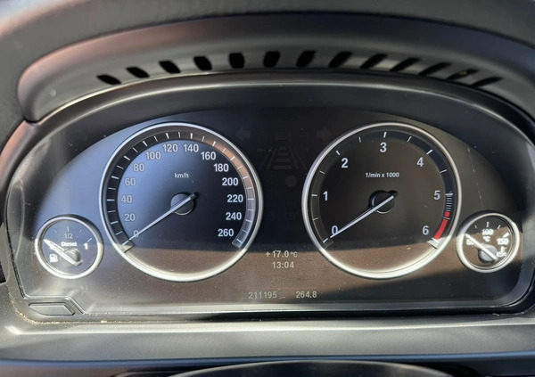BMW Seria 5 cena 62500 przebieg: 211000, rok produkcji 2013 z Zbąszynek małe 191